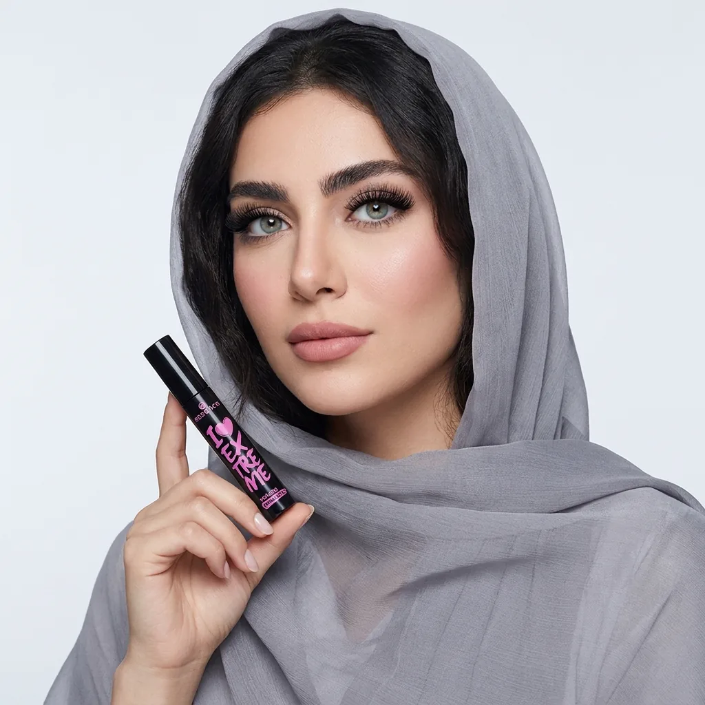 ریمل حجمدهنده اسنس مدل I Love Extreme Volume (بدنهٔ مشکی) — روی مدل