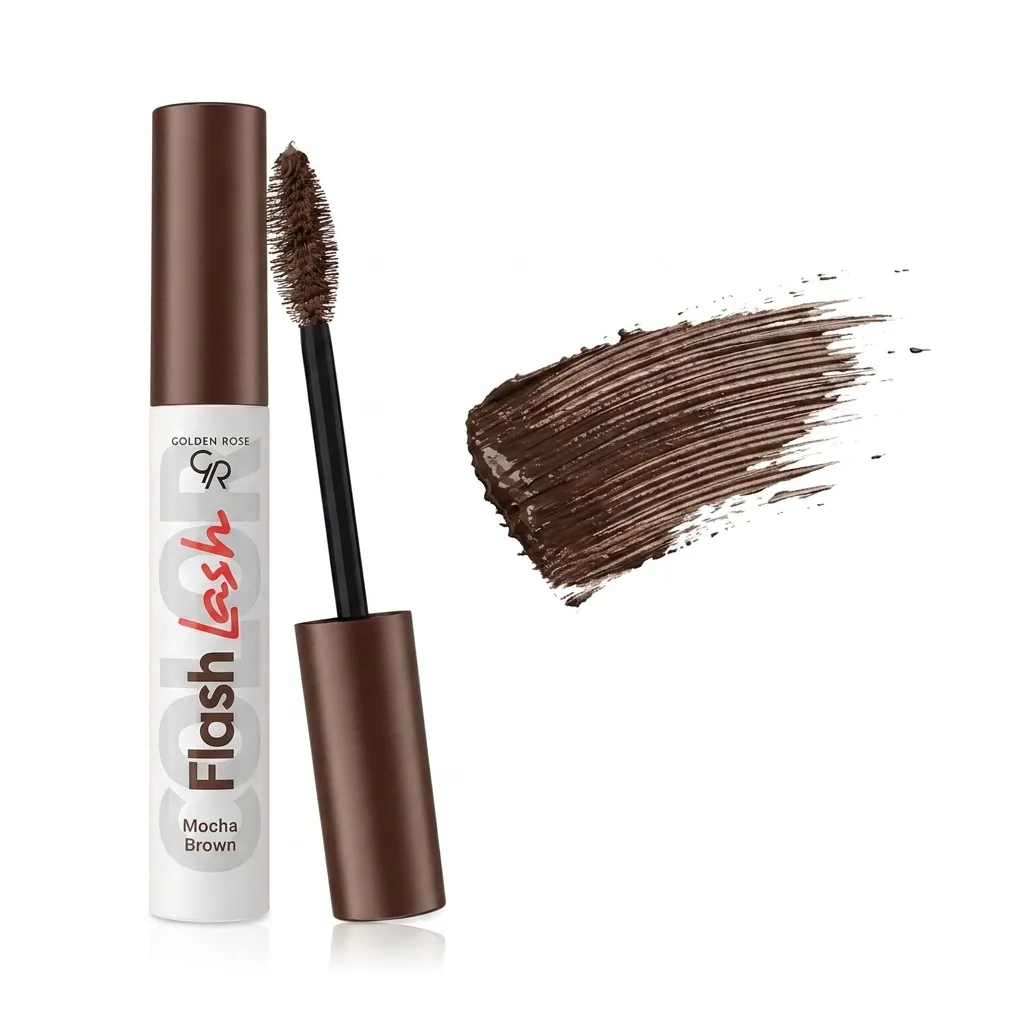 ریمل رنگی گلدن رز مدل Color Flash Lash حجم ۹ میلیلیتر، رنگ موکا — باز شده