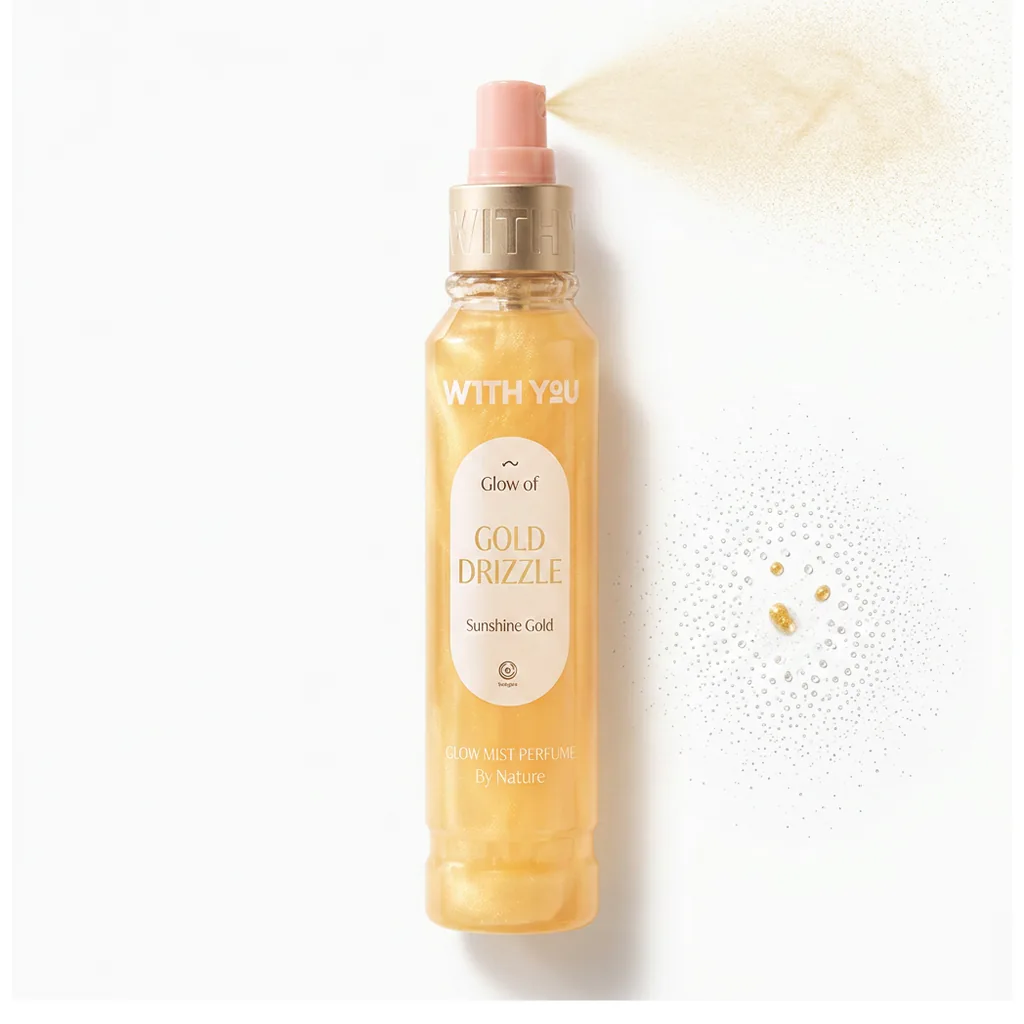 بادی اسپلش شایندار ویت یو مدل Gold Drizzle حجم ۱۵۰ میلیلیتر — باز شده