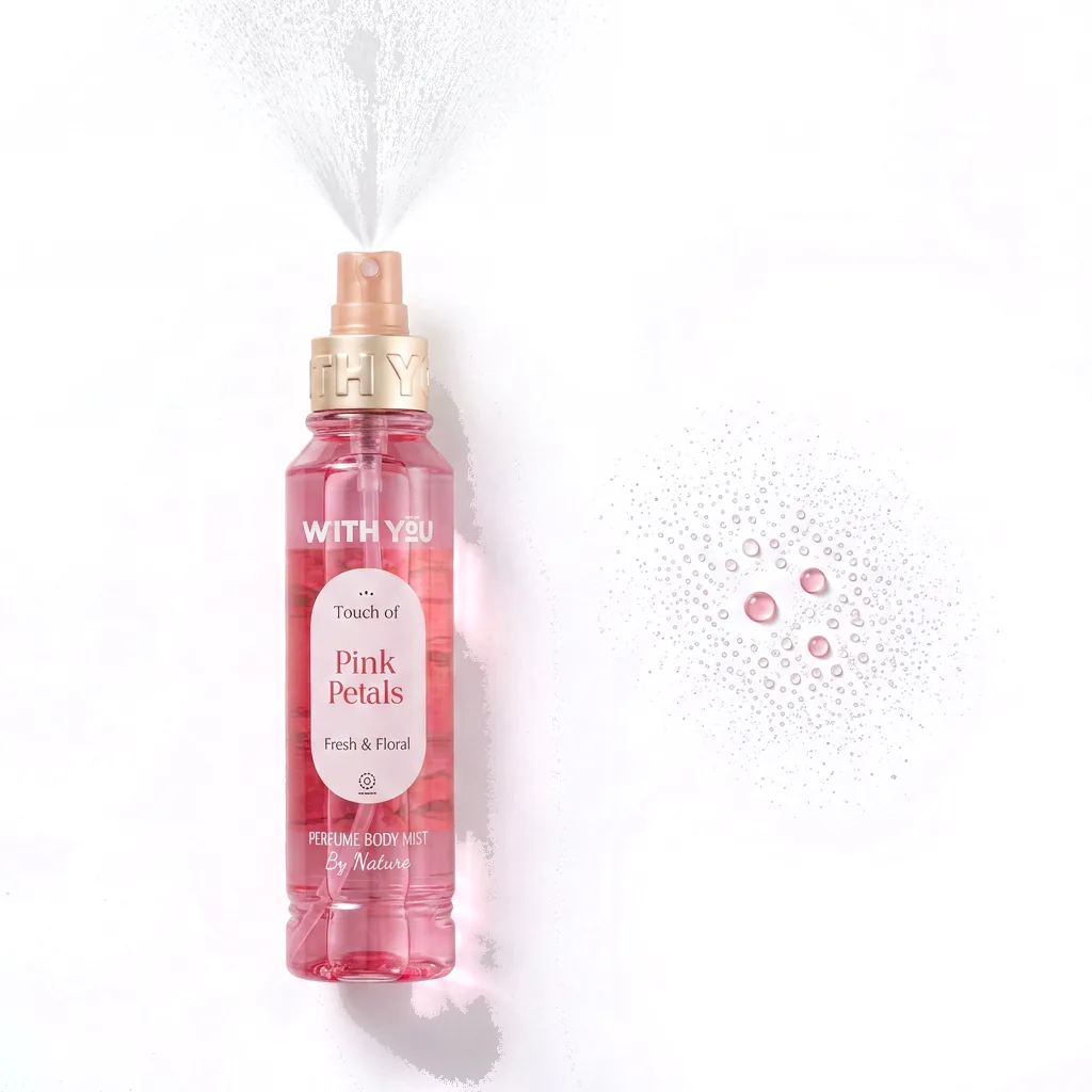 بادی اسپلش زنانه ویت یو مدل Pink Petals حجم ۱۵۰ میلیلیتر — باز شده