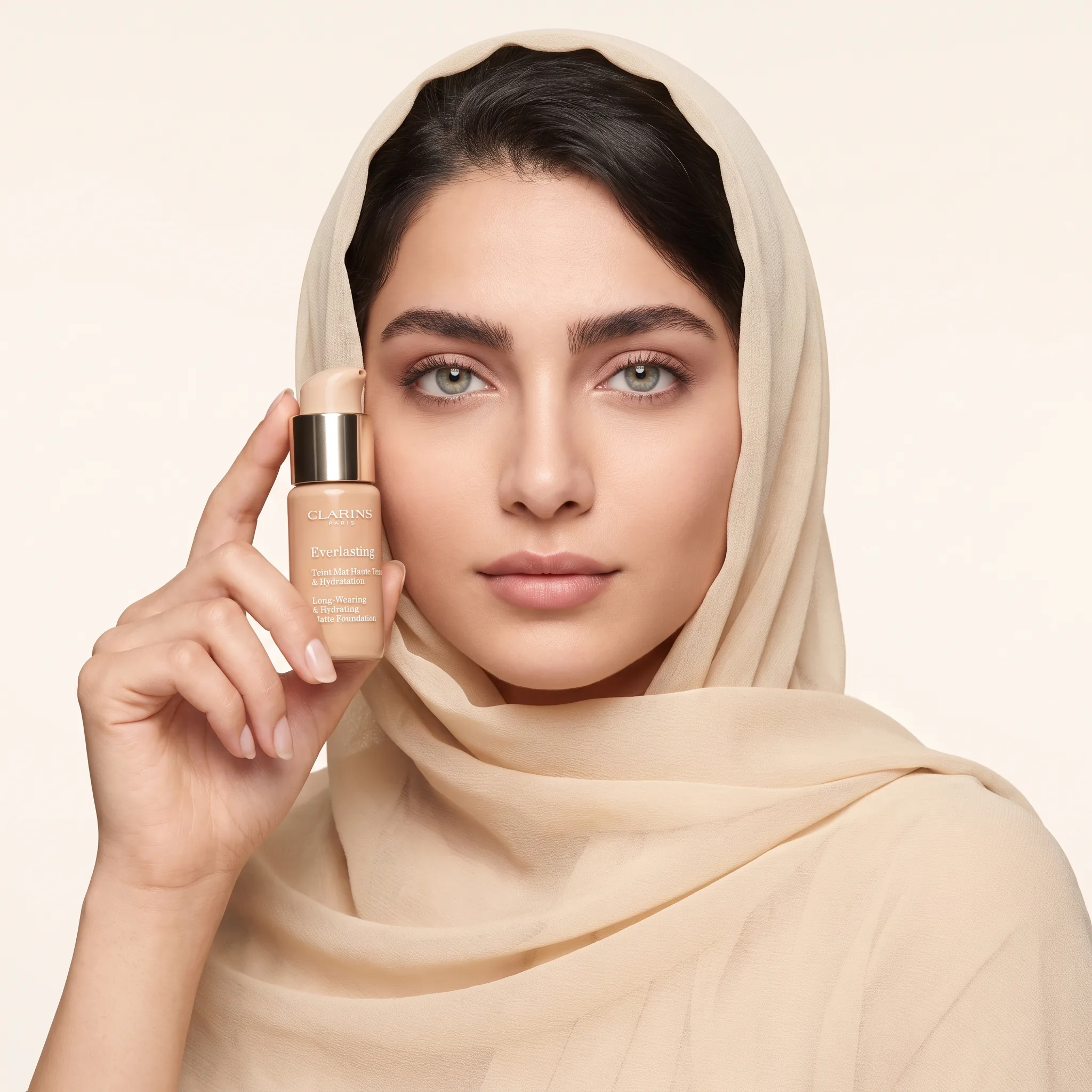 کرم پودر کلارنس مدل Everlasting — سایز مینی در دست مدل
