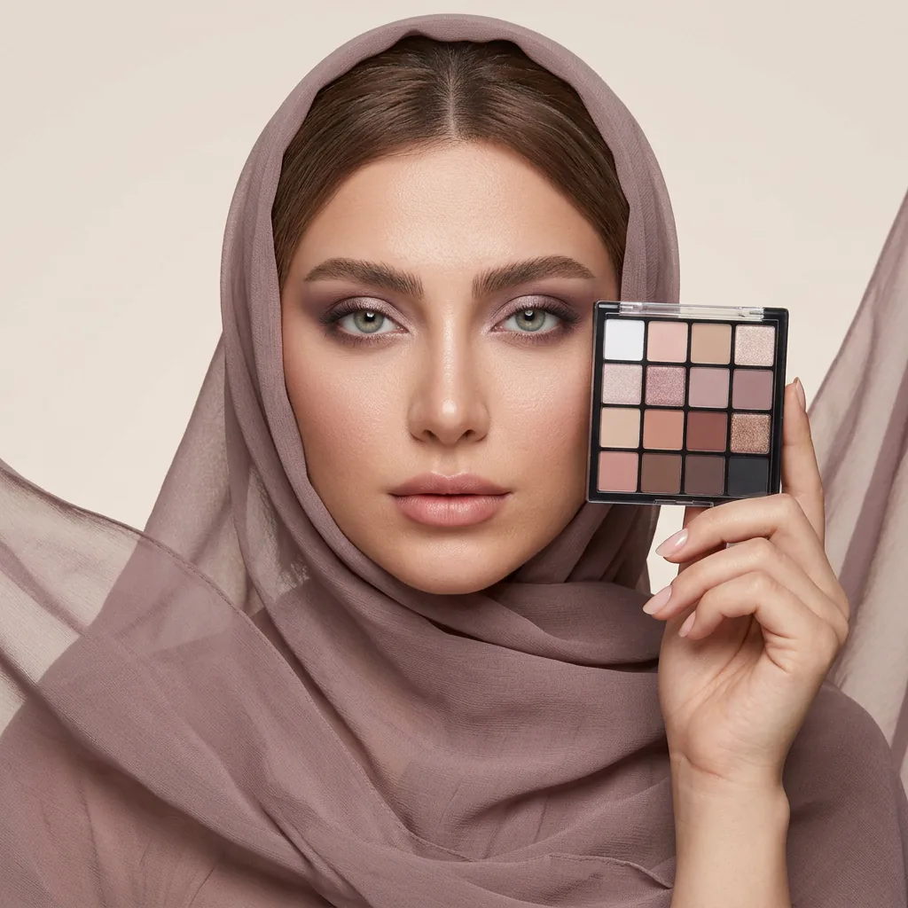 پالت سایه دودو گرل ۱۶ رنگ مدل Ultimate Eyeshadow — روی مدل