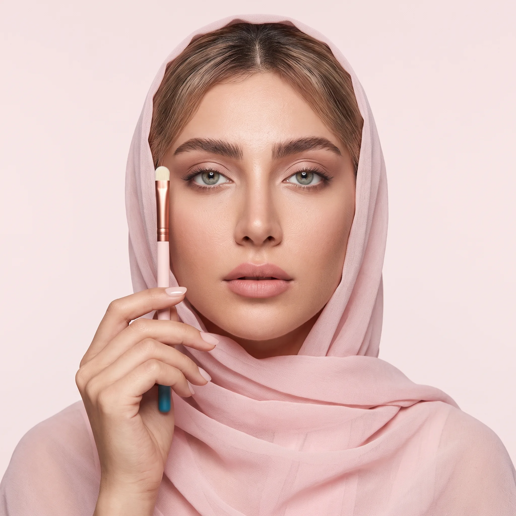 براش سایه سرتخت در دست مدل