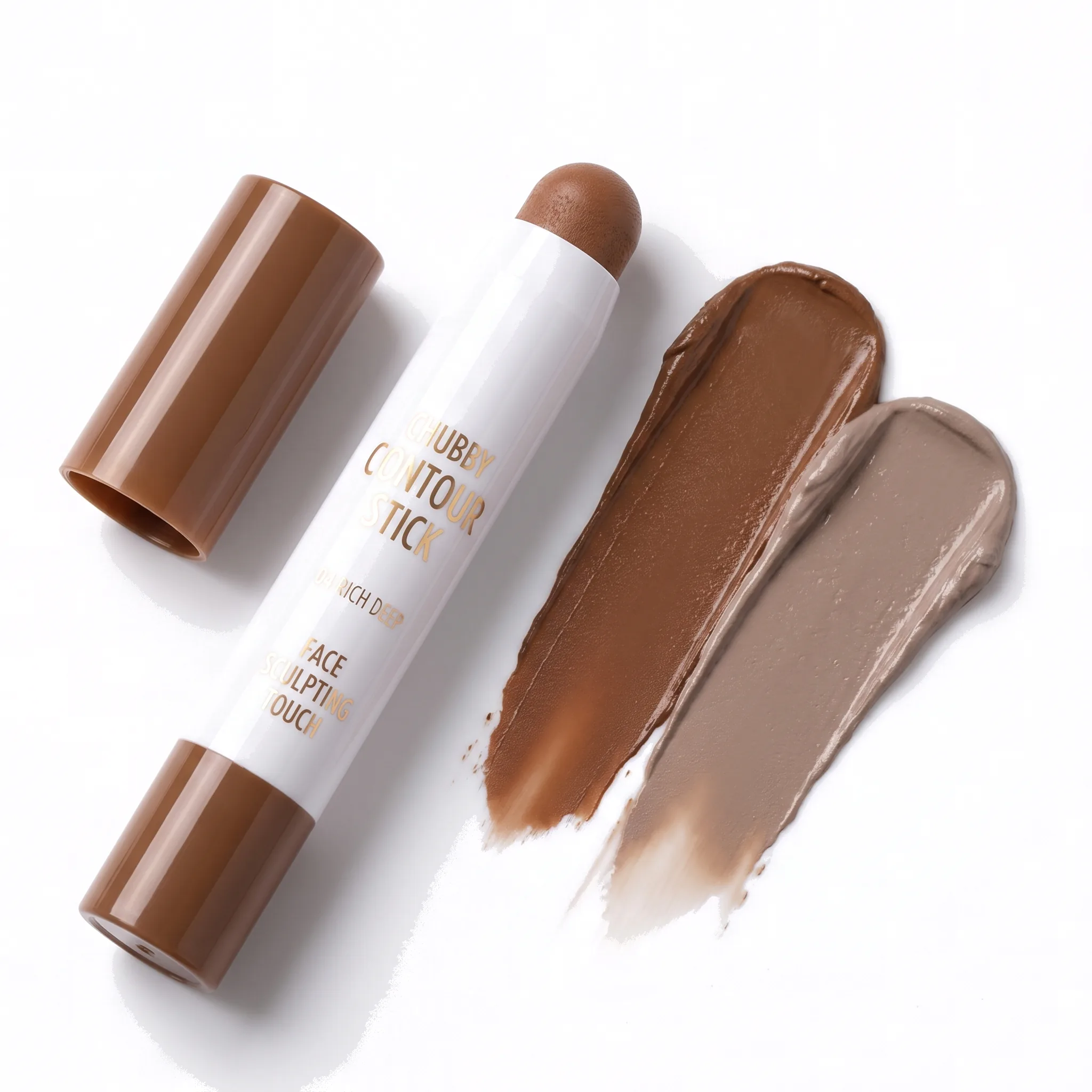 کانتور استیکی چابی گلدن رز مدل Chubby Contour Stick — کدهای ۴ و ۵ باز شده با بافت محصول