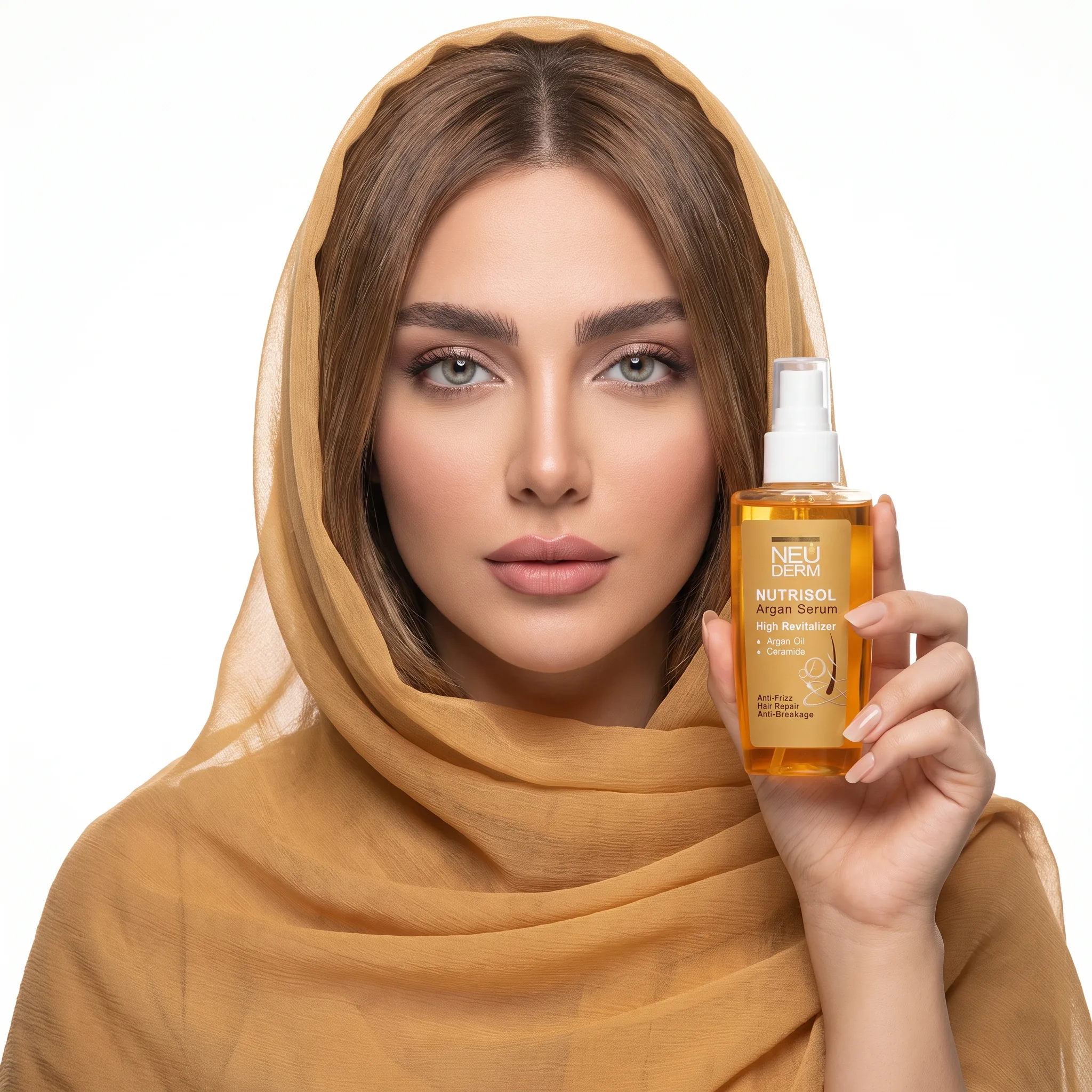 سرم مو آرگان نئودرم مدل Nutrisol — ۱۰۰ میلی در دست مدل