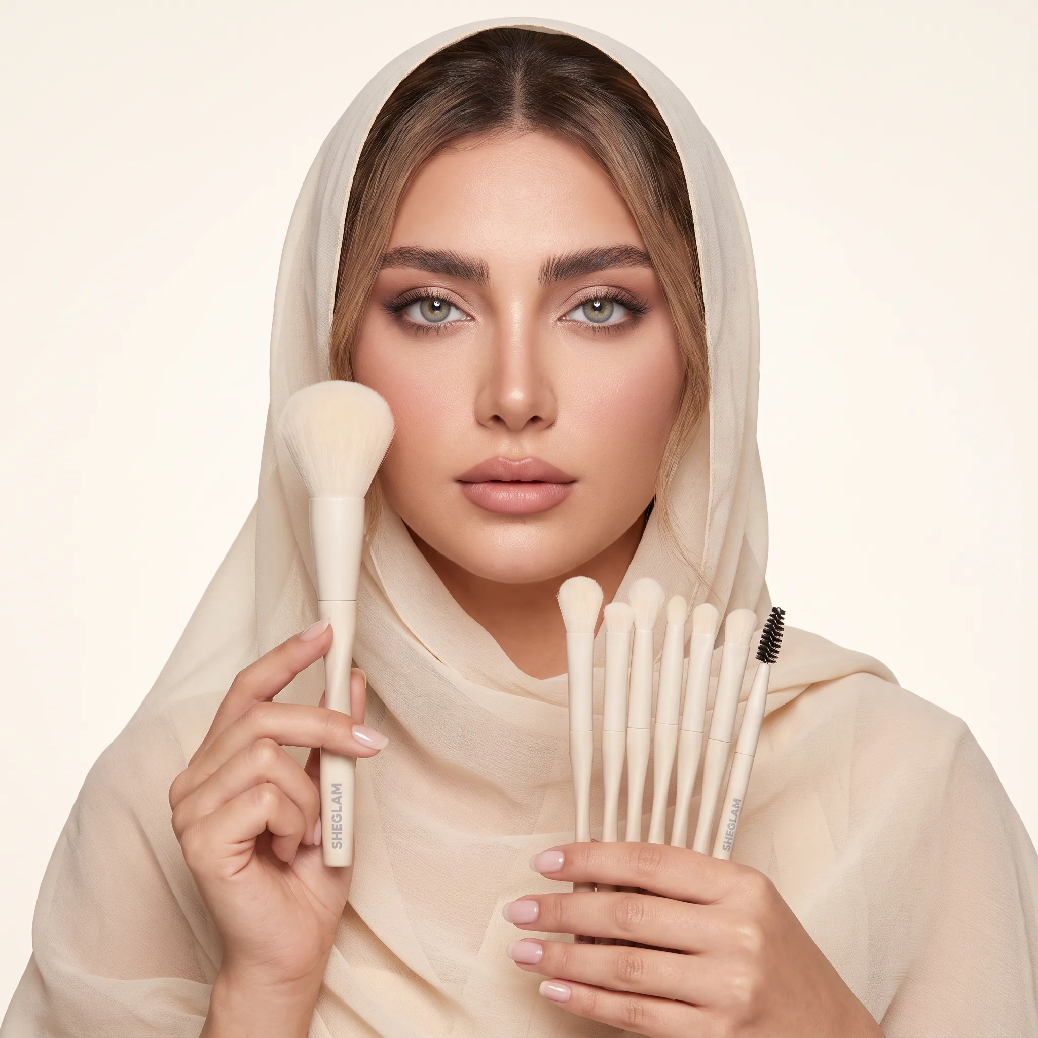 ست براش ۸ عددی شیگلم مدل Pro Core در دست مدل